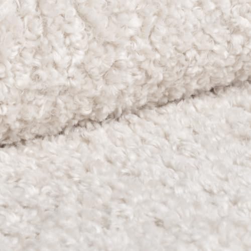 PAW TEXTIL – Polsterstoff Meterware Rolf 140 cm – Bouclé 560 g/m² – 35.000 Zyklen – UV-beständig & schwer entflammbar – Möbelstoff mit Struktur – Stoff Zum Nahen- Weiß von PAW TEXTIL