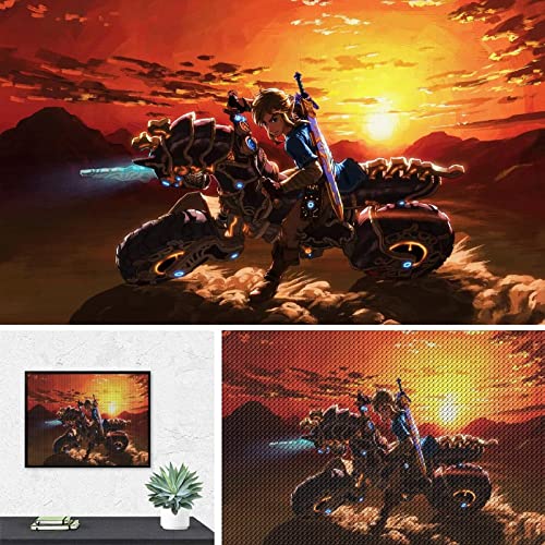 PAWCA 5D DIY Diamond Painting,The Legend Of Zelda,Stickerei Kreuzstich Vollquadratisch Rund Strass Diamant Mosaik Home Decor(round drill)-50x50cm von PAWCA