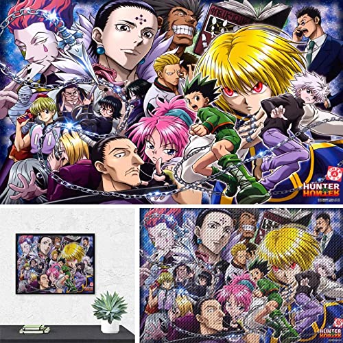 PAWCA 5D Diamond Painting,Anime Hunter x Hunter,DIY Mosaik Kreuzstich Diamant Malerei Set Handwerk Geschenk Wohnkultur-50x60cm von PAWCA