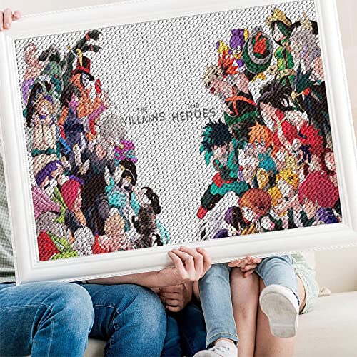 PAWCA 5D Diamond Painting,Anime My Hero Academia,DIY Mosaik Kreuzstich Diamant Malerei Set Handwerk Geschenk Wohnkultur-50x60cm von PAWCA