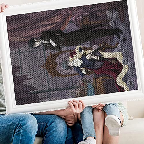 PAWCA 5D Diy Diamond Painting,Anime Black Butler,Kreuzstich Diamant ，Mosaik Handwerk Dekorative Malerei(round drill)-40x40cm von PAWCA