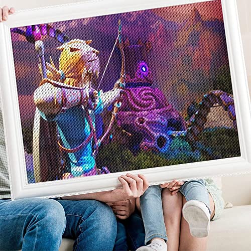 PAWCA DIY 5D Diamond Painting Kits for Adults Kids, The Legend of Zelda art,Full Drill Diamond Embroidery Kits Cross Stitch Crystal Rhinestone Pictures Arts Craft Home Wall Decoration（30x40cm） von PAWCA