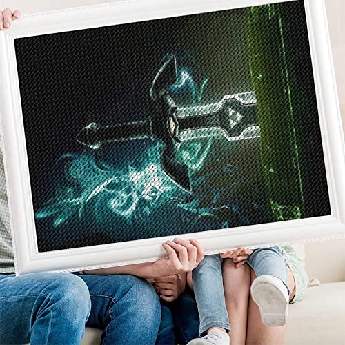PAWCA DIY 5D Diamond Painting Kits for Adults Kids, The Legend of Zelda art,Full Drill Diamond Embroidery Kits Cross Stitch Crystal Rhinestone Pictures Arts Craft Home Wall Decoration（40x50cm） von PAWCA
