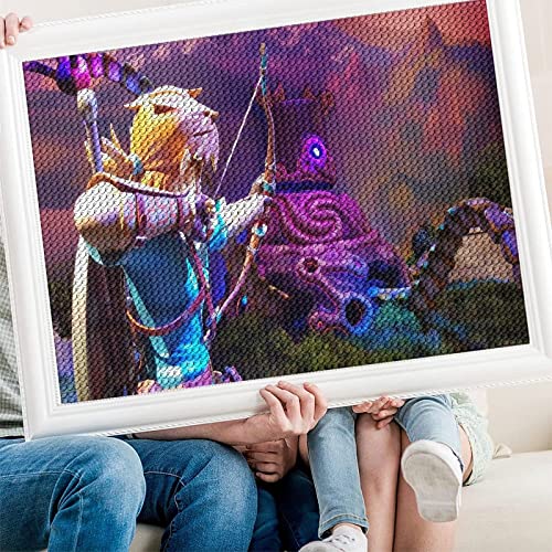 PAWCA DIY 5D Diamond Painting Kits for Adults Kids, The Legend of Zelda art,Full Drill Diamond Embroidery Kits Cross Stitch Crystal Rhinestone Pictures Arts Craft Home Wall Decoration（50x60cm） von PAWCA