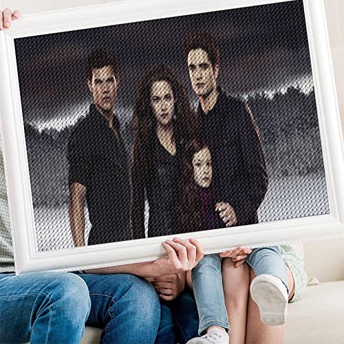 PAWCA Diamond Painting, The twilight saga DIY 5d Diamant Painting Bilder, Diamant malerei Kits Malen nach Zahlen Wohnzimmer Bilder für die Inneneinrichtung（Runder Diamant30x40cm） von PAWCA