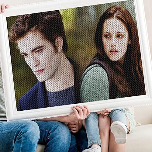 PAWCA Diamond Painting, The twilight saga DIY 5d Diamant Painting Bilder, Diamant malerei Kits Malen nach Zahlen Wohnzimmer Bilder für die Inneneinrichtung（Runder Diamant40x50cm） von PAWCA