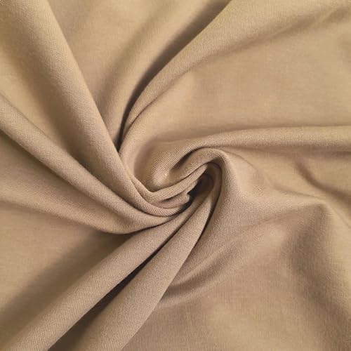 PAWOTEX French Terry Meterware Uni Sweatshirt Baumwollstoff Meterware Stoffe Zum Nähen Sweatshirtstoff Meterware einfarbig Kinder Sweatstoff Meterware 170x0,5 m 280g Farbe: Hellbraun PAWOTEX French Terry Meterware Uni Sweatshirt Baumwollstoff Meterware Stoffe Zum Nähen Sweatshirtstoff Meterware einfarbig Kinder Sweatstoff Meterware 170x0,5 m 280g Farbe: Hellbraun von PAWOTEX FABRYKA DZIANIN