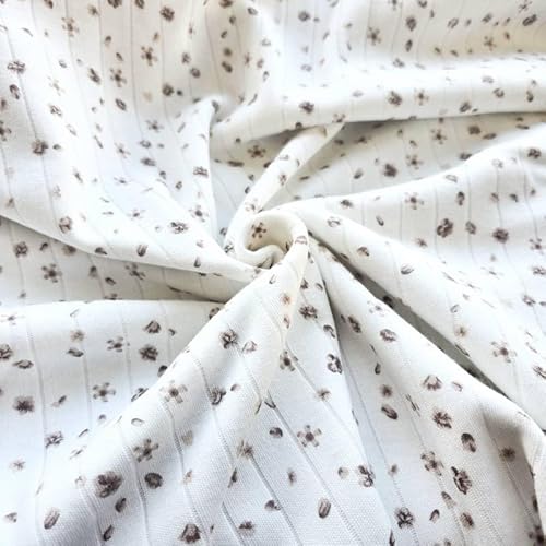 PAWOTEX Ripp jersey Rib Jersey Bedruckt Ribstrick Elastische Ökotex 100% baumwollstoff Gerippter Jerseystoff Rippjersey Stoff Meterware für Bekleidung Kinder, Mädchen, Jungen oder Frauen 150x50cm 180g von PAWOTEX FABRYKA DZIANIN