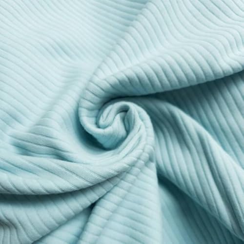PAWOTEX Ripp jersey Rib Jersey Bedruckt Ribstrick Elastische Ökotex 100% baumwollstoff Gerippter Jerseystoff Rippjersey Stoff Meterware für Bekleidung Kinder, Mädchen, Jungen oder Frauen 150x50cm 180g von PAWOTEX FABRYKA DZIANIN