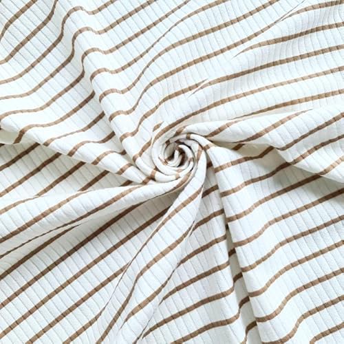 PAWOTEX Ripp jersey Rib Jersey Bedruckt Ribstrick Elastische Ökotex 100% baumwollstoff Gerippter Jerseystoff Rippjersey Stoff Meterware für Bekleidung Kinder, Mädchen, Jungen oder Frauen 150x50cm 180g von PAWOTEX FABRYKA DZIANIN