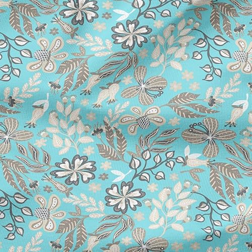 PAWOTEX Ripp jersey Rippjersey Stoff Meterware Rib Jersey Bedruckt Blumen Ribstrick Elastische Gerippter Jerseystoff Ökotex baumwollstoff für Bekleidung Kinder, Mädchen Tops Mützen Schals 100x50cm PAWOTEX Ripp jersey Rippjersey Stoff Meterware Rib Jersey Bedruckt Blumen Ribstrick Elastische Gerippter Jerseystoff Ökotex baumwollstoff für Bekleidung Kinder, Mädchen Tops Mützen Schals 100x50cm von PAWOTEX FABRYKA DZIANIN