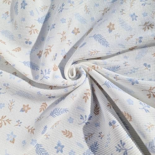 PAWOTEX Ripp jersey Rippjersey Stoff Meterware Rib Jersey Bedruckt Blumen Ribstrick Elastische Gerippter Jerseystoff Ökotex baumwollstoff für Bekleidung Kinder, Mädchen Tops Mützen Schals 100x50cm PAWOTEX Ripp jersey Rippjersey Stoff Meterware Rib Jersey Bedruckt Blumen Ribstrick Elastische Gerippter Jerseystoff Ökotex baumwollstoff für Bekleidung Kinder, Mädchen Tops Mützen Schals 100x50cm von PAWOTEX FABRYKA DZIANIN