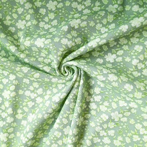PAWOTEX Ripp jersey Rippjersey Stoff Meterware Rib Jersey Bedruckt Blumen Ribstrick Elastische Gerippter Jerseystoff Ökotex baumwollstoff für Bekleidung Kinder, Mädchen Tops Mützen Schals 100x50cm PAWOTEX Ripp jersey Rippjersey Stoff Meterware Rib Jersey Bedruckt Blumen Ribstrick Elastische Gerippter Jerseystoff Ökotex baumwollstoff für Bekleidung Kinder, Mädchen Tops Mützen Schals 100x50cm von PAWOTEX FABRYKA DZIANIN