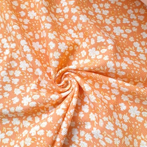 PAWOTEX Ripp jersey Rippjersey Stoff Meterware Rib Jersey Bedruckt Blumen Ribstrick Elastische Gerippter Jerseystoff Ökotex baumwollstoff für Bekleidung Kinder, Mädchen Tops Mützen Schals 100x50cm PAWOTEX Ripp jersey Rippjersey Stoff Meterware Rib Jersey Bedruckt Blumen Ribstrick Elastische Gerippter Jerseystoff Ökotex baumwollstoff für Bekleidung Kinder, Mädchen Tops Mützen Schals 100x50cm von PAWOTEX FABRYKA DZIANIN