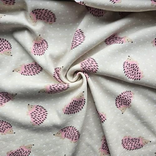 PAWOTEX Ripp jersey Rippjersey Stoff Meterware Rib Jersey Bedruckt Igel Ribstrick Elastische Gerippter Jerseystoff Ökotex baumwollstoff für Bekleidung Kinder, Mädchen Tops Mützen Schals 100x50cm 240g PAWOTEX Ripp jersey Rippjersey Stoff Meterware Rib Jersey Bedruckt Igel Ribstrick Elastische Gerippter Jerseystoff Ökotex baumwollstoff für Bekleidung Kinder, Mädchen Tops Mützen Schals 100x50cm 240g von PAWOTEX FABRYKA DZIANIN