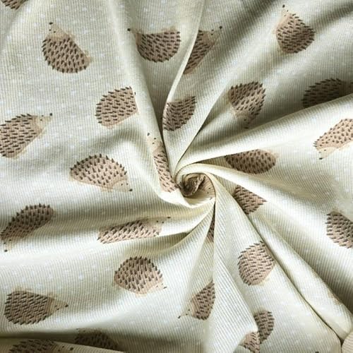 PAWOTEX Ripp jersey Rippjersey Stoff Meterware Rib Jersey Bedruckt Igel Ribstrick Elastische Gerippter Jerseystoff Ökotex baumwollstoff für Bekleidung Kinder, Mädchen Tops Mützen Schals 100x50cm 240g PAWOTEX Ripp jersey Rippjersey Stoff Meterware Rib Jersey Bedruckt Igel Ribstrick Elastische Gerippter Jerseystoff Ökotex baumwollstoff für Bekleidung Kinder, Mädchen Tops Mützen Schals 100x50cm 240g von PAWOTEX FABRYKA DZIANIN