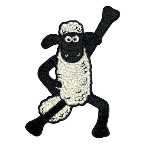 Pawprint Family Shaun Dancing Aufnäher zum Aufnähen, offizielles Lizenzprodukt von Shaun das Schaf - 7 Stück, Rund, Patch, Aufnäher Pawprint Family Shaun Dancing Aufnäher zum Aufnähen, offizielles Lizenzprodukt von Shaun das Schaf - 7 Stück, Rund, Patch, Aufnäher von PAWPRINT FAMILY