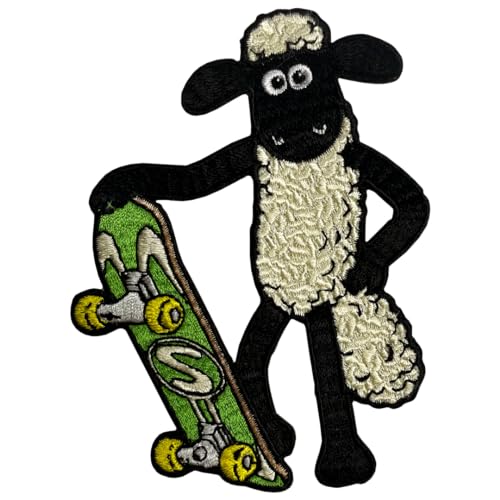 Pawprint Family Shaun Skateboard-Aufnäher zum Aufnähen, offizielles Lizenzprodukt von Shaun das Schaf Pawprint Family Shaun Skateboard-Aufnäher zum Aufnähen, offizielles Lizenzprodukt von Shaun das Schaf von PAWPRINT FAMILY