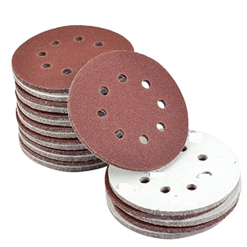 Schleifwerkzeuge, 10/20 Stück, 12,7 cm, 8 Löcher, rundes Schleifpapier, 125 mm, beflockte Schleifscheiben, Klett-Schleifblätter, Körnung 40-2000, Polierstabplatte (Farbe: 1500, Größe: 10 Stück) von PAXTOR