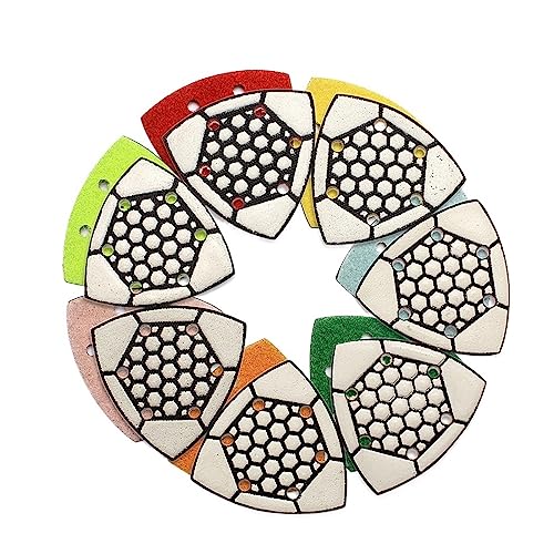 Schleifwerkzeuge Dreieckige Diamant-Polierpads Oszillierendes Schleifpad Trockenpolieren Betonsteinecken 7 Stück/Set von PAXTOR