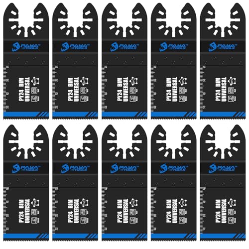 PAYA Multitool Sägeblätter Oszillierende Klingen E-cut Zubehör Premium Bi-Metall Sägeblatter für genageltes Holz, Weichmetalle und PVC, 10tlg PY24 von PAYA TOOLS
