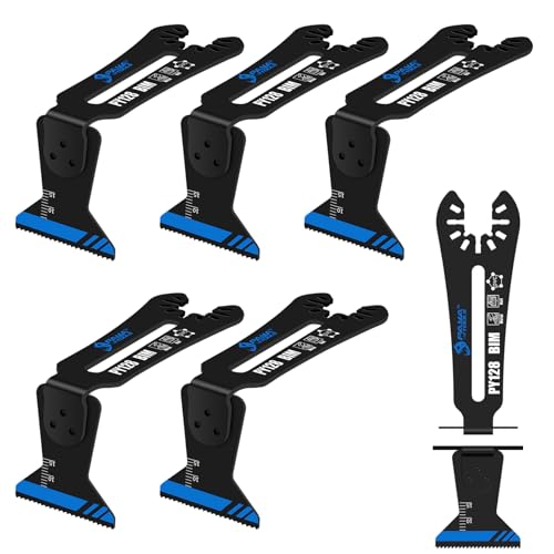 PAYA Multitool Sägeblätter Oszillierende Klingen Premium Bi-Metall Sägeblatter zum Schneiden schmaler Nähte oder Ecken, 5tlg PY128 von PAYA TOOLS
