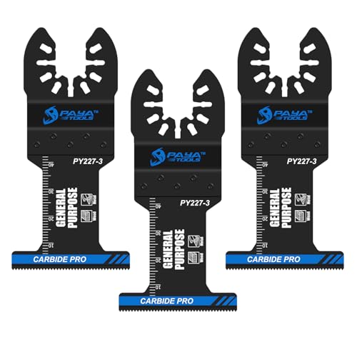 PAYA Multitool Sägeblätter Oszillierende professionelle Klingen extra breit 44mm Hartmetall Sägeblatter für schwere Metalle Nägel Aluminium Rohre Holz Kupfer und andere harte Materialien, 3tlg PY227 PAYA Multitool Sägeblätter Oszillierende professionelle Klingen extra breit 44mm Hartmetall Sägeblatter für schwere Metalle Nägel Aluminium Rohre Holz Kupfer und andere harte Materialien, 3tlg PY227 von PAYA TOOLS