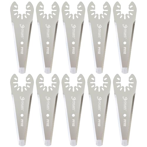 PAYA Oszillierende Sägeblätter 76mm Multitool Sägeblätter Verjüngte Harte Oszillierende Klingen zum Entfernen von tief eindringenden Klebstoffen, Dichtungen, Silikon 10-tlg PY112 PAYA Oszillierende Sägeblätter 76mm Multitool Sägeblätter Verjüngte Harte Oszillierende Klingen zum Entfernen von tief eindringenden Klebstoffen, Dichtungen, Silikon 10-tlg PY112 von PAYA TOOLS