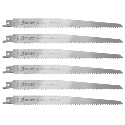PAYA Säbelsägeblätter Sägeblatt 6 Stk. 230mm aus Edelstahl zum Schneiden von gefrorenem Fleisch, Knochen, Lebensmitteln PYR09S von PAYA TOOLS