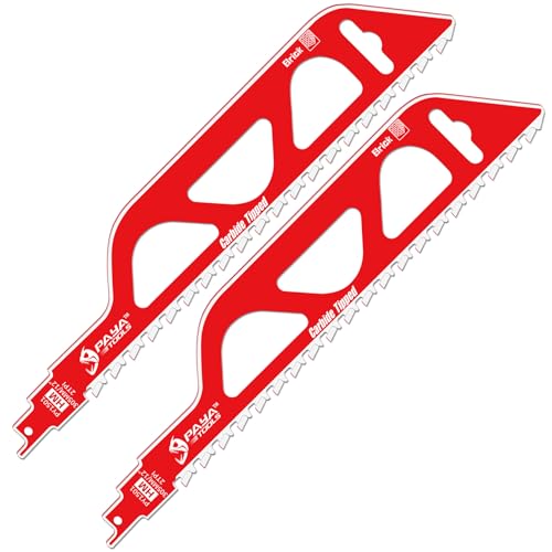 PAYA Säbelsägeblätter Sägeblatt aus Hartmetall (Karbid) für Porenbeton, Hohlziegel, Ziegelstein und Zementplatte – 305 mm, 2 Zähne pro Zoll (TPI), 3 Stück PY1501 von PAYA TOOLS