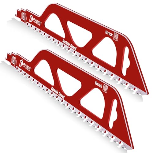 PAYA Säbelsägeblätter Sägeblatt aus Hartmetall (Karbid) für Porenbeton, Hohlziegel, Ziegelstein und Zementplatte – 305 mm, 2 Zähne pro Zoll (TPI), 2 Stück PY1501 von PAYA TOOLS