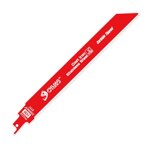 PAYA Säbelsägeblätter Set 1-tlg. (228mm) - Hochleistungs-Hartmetallklingen für dicke Metalle, Stahl, Gusseisen & Legierungen | Langlebig & vibrationsarm | Kompatibel mit allen Säbelsägen | PY1516 von PAYA TOOLS