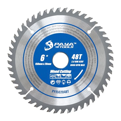 PAYA TCT Kreissägeblatt Ø 150 mm x 20 mm 48 Zähne Kreissäge Zubehör Sägen Heimwerken Schneiden Brennholz Für Paletten, Holz etc. PY1502048T PAYA TCT Kreissägeblatt Ø 150 mm x 20 mm 48 Zähne Kreissäge Zubehör Sägen Heimwerken Schneiden Brennholz Für Paletten, Holz etc. PY1502048T von PAYA TOOLS