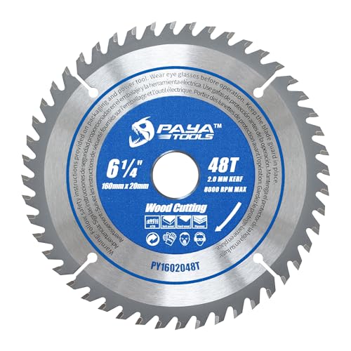 PAYA TCT Kreissägeblatt Ø 160 mm x 20 mm 48 Zähne Kreissäge Zubehör Sägen Heimwerken Schneiden Brennholz Für Paletten, Holz etc. PY1602048T von PAYA TOOLS