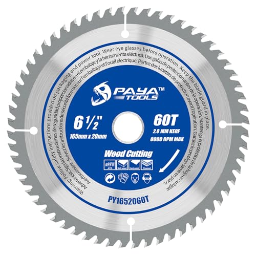PAYA TCT Kreissägeblatt Ø 165 mm x 20 mm 60 Zähne Kreissäge Zubehör Sägen Heimwerken Schneiden Brennholz Für Paletten, Holz mit Nägeln etc. PY1652060T PAYA TCT Kreissägeblatt Ø 165 mm x 20 mm 60 Zähne Kreissäge Zubehör Sägen Heimwerken Schneiden Brennholz Für Paletten, Holz mit Nägeln etc. PY1652060T von PAYA TOOLS