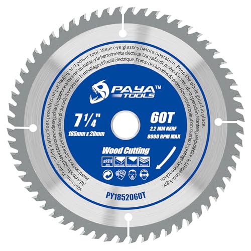 PAYA TCT Kreissägeblatt Ø 185 mm x 20 mm 60 Zähne Kreissäge Zubehör Sägen Heimwerken Schneiden Brennholz Für Paletten, Holz mit Nägeln etc. PY1852060T PAYA TCT Kreissägeblatt Ø 185 mm x 20 mm 60 Zähne Kreissäge Zubehör Sägen Heimwerken Schneiden Brennholz Für Paletten, Holz mit Nägeln etc. PY1852060T von PAYA TOOLS