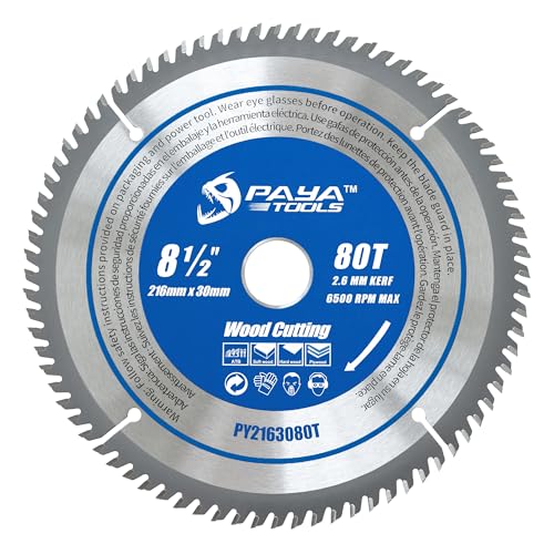 PAYA TCT Kreissägeblatt Ø 216 mm x 30 mm 80 Zähne Kreissäge Zubehör Sägen Heimwerken Schneiden Brennholz Für Paletten, Holz etc. PY2163080T PAYA TCT Kreissägeblatt Ø 216 mm x 30 mm 80 Zähne Kreissäge Zubehör Sägen Heimwerken Schneiden Brennholz Für Paletten, Holz etc. PY2163080T von PAYA TOOLS