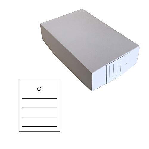 1.000 Kartonetiketten 35x45mm weiß LINIERT einzeln geschnitten | PB-Onlinehandel von PB-Onlinehandel