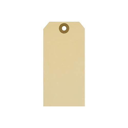 1.000 Manila-Etiketten Kartonetiketten einzeln ohne Faden beige-braun | PB-Onlinehandel (120x60mm) von PB-Onlinehandel