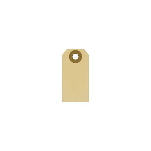 1.000 Manila-Etiketten Kartonetiketten einzeln ohne Faden beige-braun | PB-Onlinehandel (70x35mm) von PB-Onlinehandel