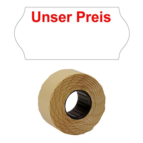 1.500 Preisetiketten 26x12mm weiß "Unser Preis" permanent (1 Rolle), Preis-Kennzeichnung Etiketten, für Preisauszeichner | PB-Onlinehandel von PB-Onlinehandel