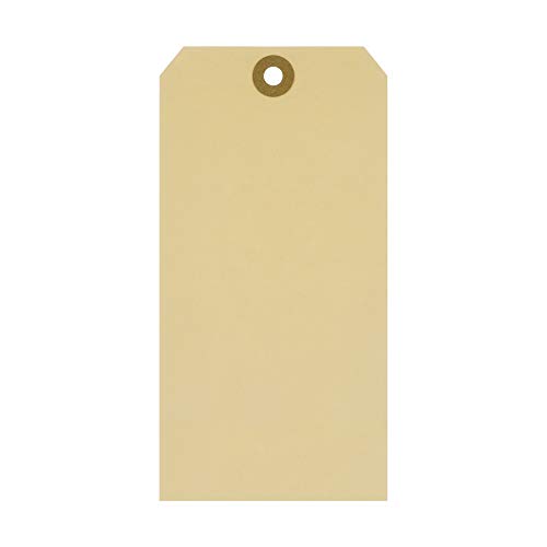 500 Manila-Etiketten Kartonetiketten einzeln ohne Faden beige-braun | PB-Onlinehandel (160x80mm) von PB-Onlinehandel
