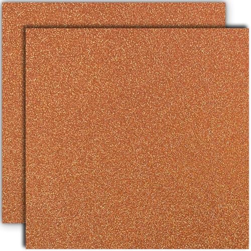 PB TECH GPB Tech Glitzer-Kartonpapier, 30 x 30 cm, 10 Blatt, 250 g/m², Premium-Karton, gemischte Farben, glänzender Karton für Bastelarbeiten, Scrapbooking und Dekorationen (Orange) von PB TECH