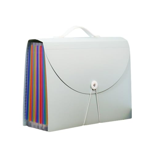 Ordner-Organisator, Expanding File Folder, A4 mit Griff Mehrfarbig(Green) von PBDEIOEOE