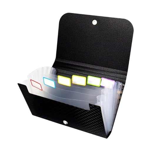 Ordner-Organisator, Expanding File Folder, A6 Akkordeon, 7/13 Lagen, Knopfverschluss, Indexaufkleber,(White 7 Layer) von PBDEIOEOE