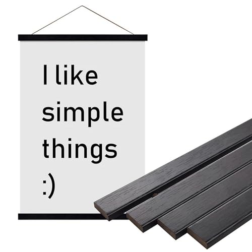 PBDEIOEOE Bilderrahmen, 1PC Magnetischer Holz-Fotorahmen for Kunstporträt-Leinwand-Plakat Multicolor 21-60cm(Black Frame,21cm) von PBDEIOEOE