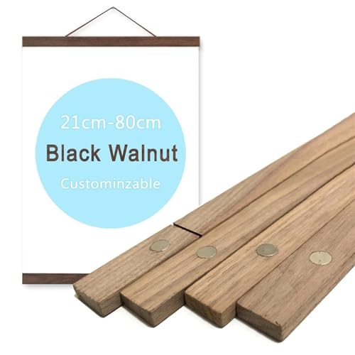 PBDEIOEOE Bilderrahmen, 1PC Magnetischer Holz-Fotorahmen for Kunstporträt-Leinwand-Plakat Multicolor 21-60cm(Teak Color Frame,60cm) von PBDEIOEOE