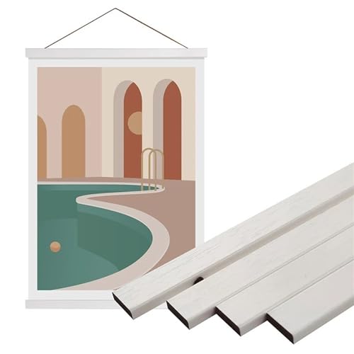 PBDEIOEOE Bilderrahmen, 1PC Magnetischer Holz-Fotorahmen for Kunstporträt-Leinwand-Plakat Multicolor 21-60cm(White Frame,60cm) von PBDEIOEOE