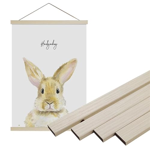 PBDEIOEOE Bilderrahmen, 1PC Magnetischer Holz-Fotorahmen for Kunstporträt-Leinwand-Plakat Multicolor 21-60cm(Wood Color Frame,40cm) von PBDEIOEOE
