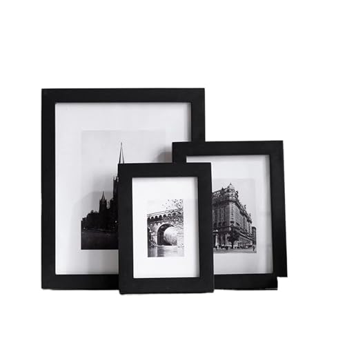 PBDEIOEOE Bilderrahmen, 1pc Holz Foto Rahmen Multicolor Mehrere Größen Wand Hängen(Black,10X15cm 4X6in) von PBDEIOEOE